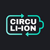 Logo with the words CIRCULI-ION inside a battery outline with two arrows forming a loop around it, on a dark background.