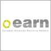Logo with a yellow circular arrow and the word earn. Text below reads European Advanced Recycling Network.