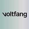 The word voltfang in bold black font on a gradient background from green to grey.